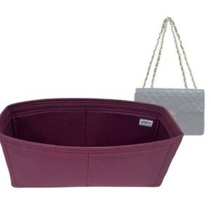 SAMORGA Bag Organizer for CHA Vintage Classic Maxi 34cm Single Flap Bag 2mm Wine